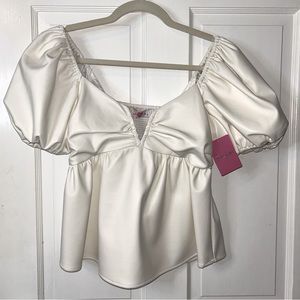 NWT Buddy Love Houston Puff Sleeve Top